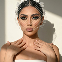YouLaPan VA27 blanc Organza 3D fleur mariée fête voile mariage cérémonie Photo accessoires mystérieux fard à joues visage couverture