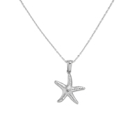 Collier pendentif étoile de mer en acier inoxydable plaqué or pour femme, style bohème, pour les vacances d'été à la plage, avec chaîne à maillons