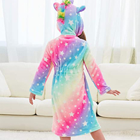 Heim textilien China Polyester Custom Design Flanell Fleece Super Soft Kids Robe Kapuzen bademantel für Mädchen