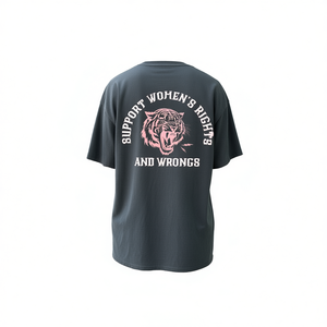 T-shirt da donna femminista, vestibilità ampia, girocollo, manica corta, 100% cotone, stampa grafica, per tutte le stagioni, abbigliamento casual - Product Image 1