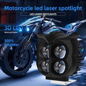 Sistema de iluminación auxiliar externo de plástico de nueva generación de 30W, faros LED eléctricos para motocicleta con lente bicolor de búho de 4 ojos - Product Image 3