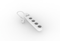 Regleta de Enchufes Schuko Inteligente con Wi-Fi, Compatible con USB PD, Carga Rápida, Control Remoto Tuya, 4 Tomas de Corriente Individuales, Enchufe Alemán