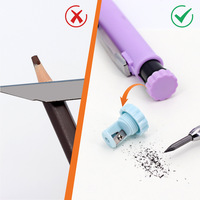 Crayon mécanique professionnel multicolore pour charpentier, design portable avec clip de poche, outil d'écriture durable pour le bureau et l'école