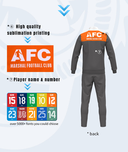 Setelan Jaket Jersey Tim Nasional Musim Gugur 2024 - 2025 Bahan Hangat Lengan Panjang untuk Latihan Sepak Bola - Product Image 4