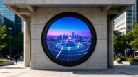 Écran vidéo LED circulaire personnalisé P4 pour l'extérieur, conçu pour les affichages numériques grand format, la publicité et les lieux de divertissement