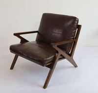 Fauteuil d'appoint en bois moderne pour salon, chaise de hall avec accoudoirs en bois courbé et assise en tissu