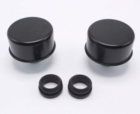 Bouchons de respiration de couvercle de soupape à enfoncer, noir mat, pour Chevy Pontiac Ford Mopar Chrysler VA2985