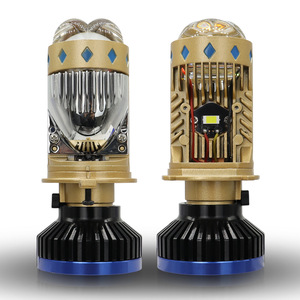T8 Car <b>Led</b> <b>Headlights</b> H4 Gold 70W 30000Lm Bi Xenon Projector Integrated High Low Beam For General Vehicles - Product Image 2
