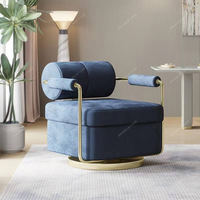 Chaise longue en tissu moderne de luxe nordique SPARKLE pour salon, extérieur et villa