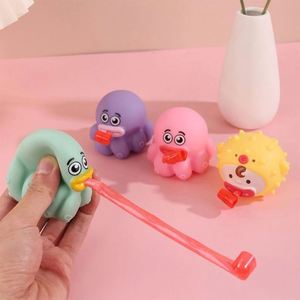 Hot Selling Popping Tongue Squeaker Octopus Pet Squeeze Toys Vinyl Filled Soft Stress Relief <b>Boys</b> - Product Image 4