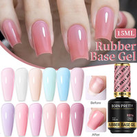 BORN PRETTY PRO OEM Rubber Base Builder Gel 15ml Auto-nivelant Couleur Caoutchouc Base Coat Gel Structurel pour la Construction des Ongles