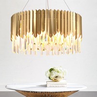 Zeal Lighting Decoración Lámpara colgante de lujo Sala de estar Techo Moderno Oro K9 Candelabro de cristal