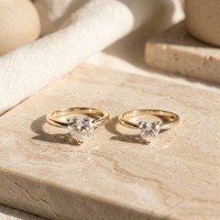 RINNTIN SMOR49 Vente en gros Bague solitaire en argent sterling 925 avec moissanite taille cœur couleur D VVS, sertie à griffes, bijou cadeau