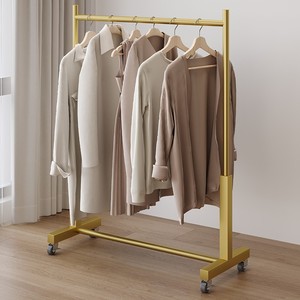 Commercial Floor-<strong>Standing</strong> Mobile Gantry <strong>Rack</strong> for Women's Men's Children's Clothing <strong>Display</strong> for Living Room and Bathroom Use - Product Image 3