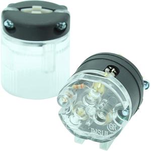 Nema 5-15P DIY Rewireable US USA spina di alimentazione con luce a LED cablaggio elettrico spina maschio - Product Image 2