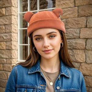 قبعات شتوية مخصصة للنساء والرجال، قبعة دافئة سميكة للجنسين، قبعة أذني دب عصرية للشارع، أزياء الهيب هوب - Product Image 5