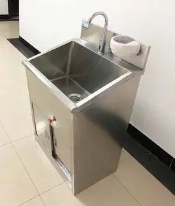Hochwertiges Edelstahl-Fuß-OP-Waschbecken mit Sensor Medical Hospital Scrub Sink