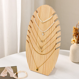 Solid Wood Jewelry Rack Necklace Bracelet <b>Display</b> <b>Stand</b> Multi Layer Storage Organizer For Home Use - Product Image 1
