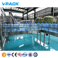 Machine de remplissage d'eau pure 20L Production personnalisable Ligne de production de liquide de remplissage d'eau de 5 gallons