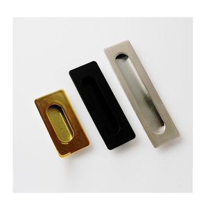 Zinc Alloy Durable Modern Minimalist Matte Black <b>Gold</b> Concealed Invisible Slotted Drawer Handle for Dresser <b>Cabinet</b> Built-in - Product Image 3
