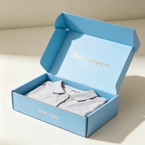 Boîte d'expédition <span class=keywords><strong>en</strong></span> gros pour chemises et blouses, avec estampage doré, emballage personnalisé pour vêtements, pour le transport - Product Image 1