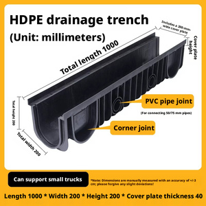 Factory-direct wholesale of high-quality HDPE drainage channels—a sturdy, durable, and corrosion-resistant drainage system - Product Image 3