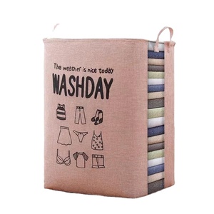 Multifunctional Large Bin Kingwillow Large Linen Dustproof Clothes Bedroom Organization Storage Baskets Drawstring with Handle