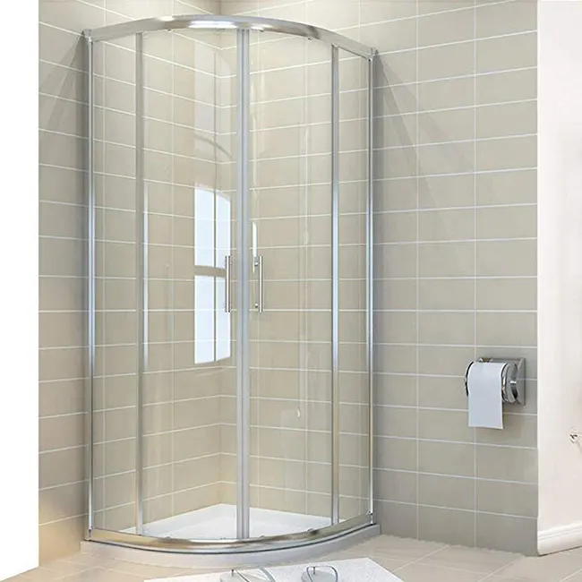 Puerta de ducha de arco de baño, puerta de ducha de vidrio de acero inoxidable/aluminio
