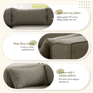 Modern Minimalist Contemporary Modular Sectional <b>Sofa</b> Set L-Shape Upholstered Fabric Couch for Living Bedroom Apartment <b>Hotel</b> - Product Image 4