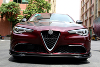 Divisor de Fibra de Carbono para Alfa Romeo Giulia, Alerones Delanteros de Fibra de Carbono Real, Accesorios para Automóviles 2015-2018, Piezas de Tuning