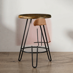 Mesa de Consola Decorativa de Lujo Hecha a Mano con Tapa de Metal de Hierro de Tamaño Personalizado, Mesa Auxiliar de Café de Diseño Moderno para Sala de Estar, Ecológica - Product Image 2