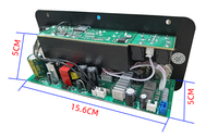 Carte mère audio D20 de qualité robuste avec cadre en fer noir, Bluetooth, USB, TF, double microphone, télécommande, amplificateur de puissance pour autoradio