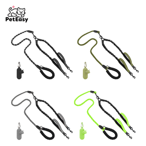 Low MOQ Luxury Double Dog Leash Heavy Duty Reflective Two Soft Padded High Quality Nylon <strong>Breakaway</strong> Dog Training <strong>Rope</strong> - Product Image 2