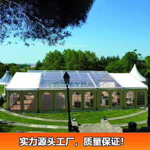 Tente de réception modulaire en alliage d'aluminium avec toit en PVC transparent, structure événementielle extérieure quatre saisons - Product Image 5