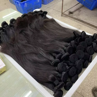 Cabello Humano Chino Virgen Sin Procesar, Grado 15A, Mechones Dobles Cosidos a Máquina, Suaves y Brillantes, Todos los Colores, Venta al Por Mayor