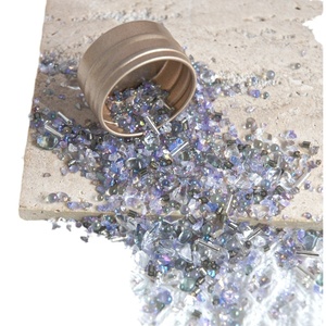 Pequeño DIY Nail Art Grava Coloridos Diamantes triturados Hecho a mano 3D Vidrio Arena Mezcla de diamantes de imitación Estilo de tormenta Irregular Flujo de cáñamo - Product Image 5
