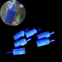 Diffuseur de bulles en pierre à Air cylindrique pour Aquarium décor d'aquarium bleu