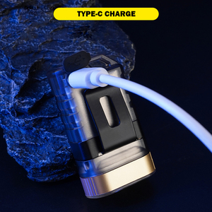 Công suất cao 400lm Mini Keychain Đèn pin <span class=keywords><strong>9</strong></span> chế độ ánh sáng IP65 không thấm nước bền tiết kiệm điện UV <span class=keywords><strong>LED</strong></span> EDC Đèn pin ngoài trời - Product Image 4