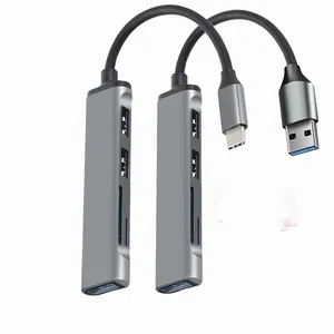 5-Port-Adapter Multi port USB C-Hub mit SD TF-Kartenleser Hoch geschwindigkeit splitter 5 IN 1 Typ C auf USB 2.0 3.0 HUB für Macbook Compu