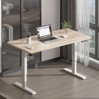 Bureau assis-debout personnalisable à hauteur réglable, mobilier de bureau ergonomique moderne à double moteur