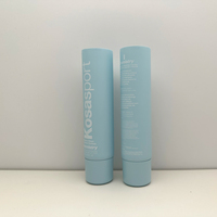 Flacon à bille bleu mat 50 ml 100 ml pour déodorant, contenant cosmétique, tube rond à bille
