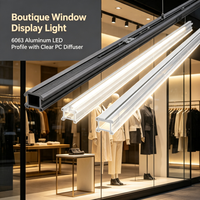 Profilé LED linéaire en aluminium extrudé 6063 de qualité supérieure, complet avec diffuseur PC transparent pour bandes lumineuses