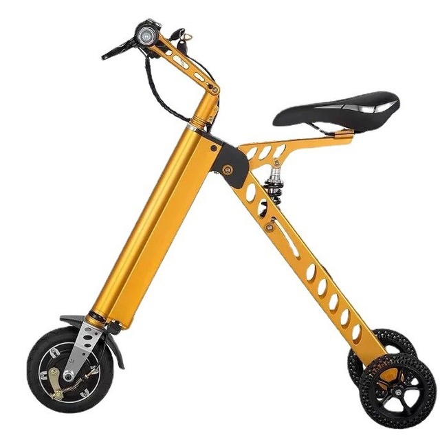 XFY Hot Lightweight Portable Electric Folding Scooter with Seat 3 Wheel Electric Scooter for Outdoor, Home, Office