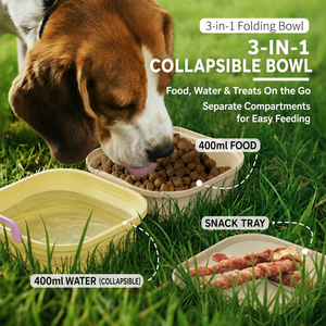 Tazón Plegable Portátil para Mascotas con Tapa, Tazón de Agua Plegable para Gatos y Recipiente de Alimentación para <span class=keywords><strong>Perros</strong></span> para Caminatas y Campamentos al Aire Libre - Product Image 4