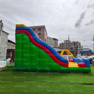 Nouveau toboggan gonflable Leap, château gonflable, parc à thème football, toboggan à piste sèche, jeu <span class=keywords><strong>de</strong></span> balle en PVC - Product Image 4