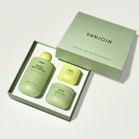 Kit d'emballage cosmétique en plastique 500 ml, flacon de shampoing mat doux au toucher, pot de gommage corporel 250 g, pots de crème capillaire 100 g dans une boîte cadeau