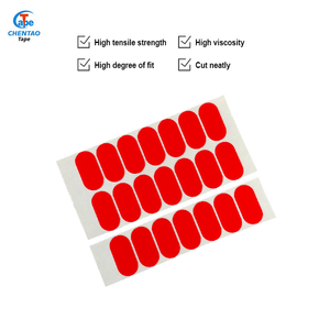 High Temperature Heat Resistant Spray Paint Masking <strong>Red</strong> Crepe Paper and PET Polyester Film Composite Base Silicone Adhesive <strong>Tape</strong> - Product Image 1
