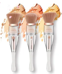 Juego de <span class=keywords><strong>Brochas</strong></span> de Maquillaje Acrílicas de Viaje Multifunción 4 en 1, Marca Privada, Color Rosa - Product Image 3