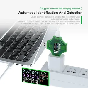 Relife XA1 Ampèremètre portable Testeur <span class=keywords><strong>de</strong></span> courant <span class=keywords><strong>de</strong></span> tension 2-en-1 USB Type-C PD Voltmètre numérique pour réparation <span class=keywords><strong>de</strong></span> téléphone portable Type-A Type-C - Product Image 3