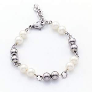 New Design Wholesale Anti-Allergy PVD <b>Gold</b> Plated Stainless Steel Custom Beads <b>Bracelet</b> With Logo - Product Image 2